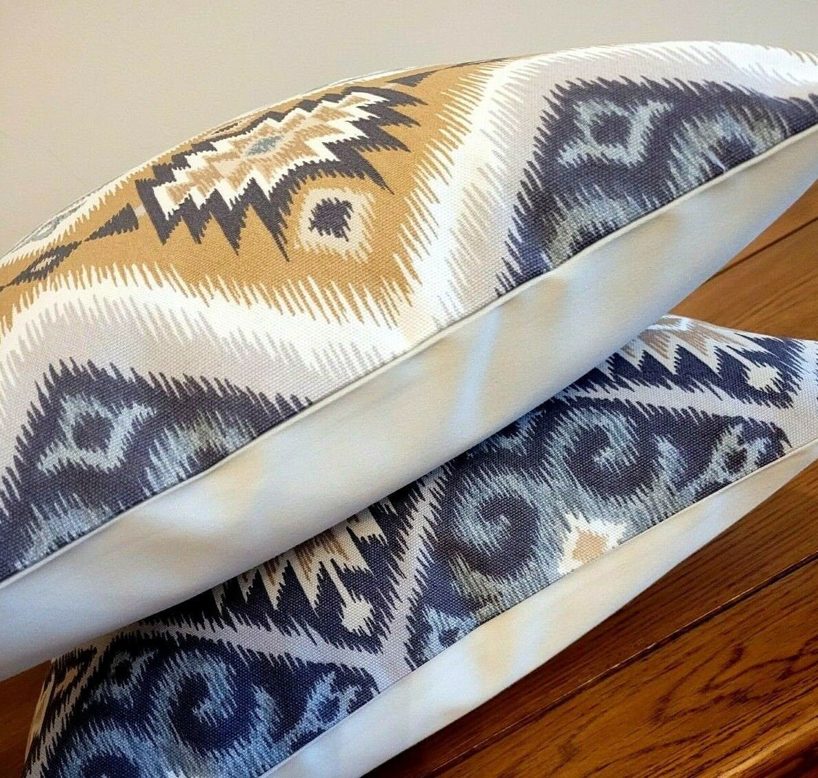 Cushion Pillow Cover Navajo Aztec Geometric Tamarind Brown Beige 10" 12" 14" 16" 17" 18" 20" 22" 24" 26" Handmade 100% Cotton - CushionCoverAndDecor