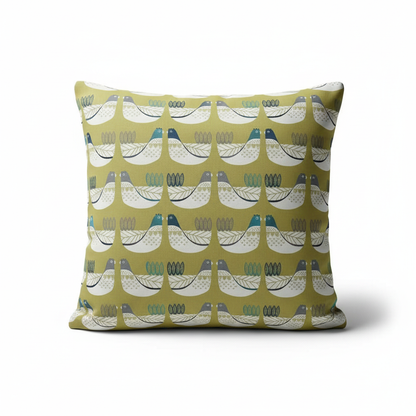Cluck Cluck Hens Chicken Capri Green Cushion Cover