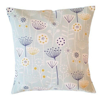 Decorative Cushion Cover , Pillow Cover Bergen Seafoam Blue Floral Design 12" 14" 16" 17" 18" 20" 22" 24" 26" Fryetts 100% Fabric Handmad - CushionCoverAndDecor