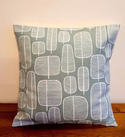 Decorative Cushion Cover Pillow MissPrint Little Trees Sage Green Design 12" 14" 16" 17" 18" 20" 22" 24" 26" Handmade 100% Cotton - CushionCoverAndDecor