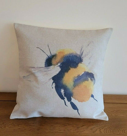 Decorative Cushion Cover Queen Bee 16" Natural Beige Design , Pillow cover , Pillow Sham - CushionCoverAndDecor