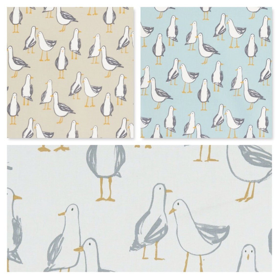 Decorative Cushion Pillow Cover Duckegg Blue Seagull Laridae ,Nautical Marine Seaside Design 10" 12 " 14" 16" 17" 18" 20" 22" 24" 26" - CushionCoverAndDecor