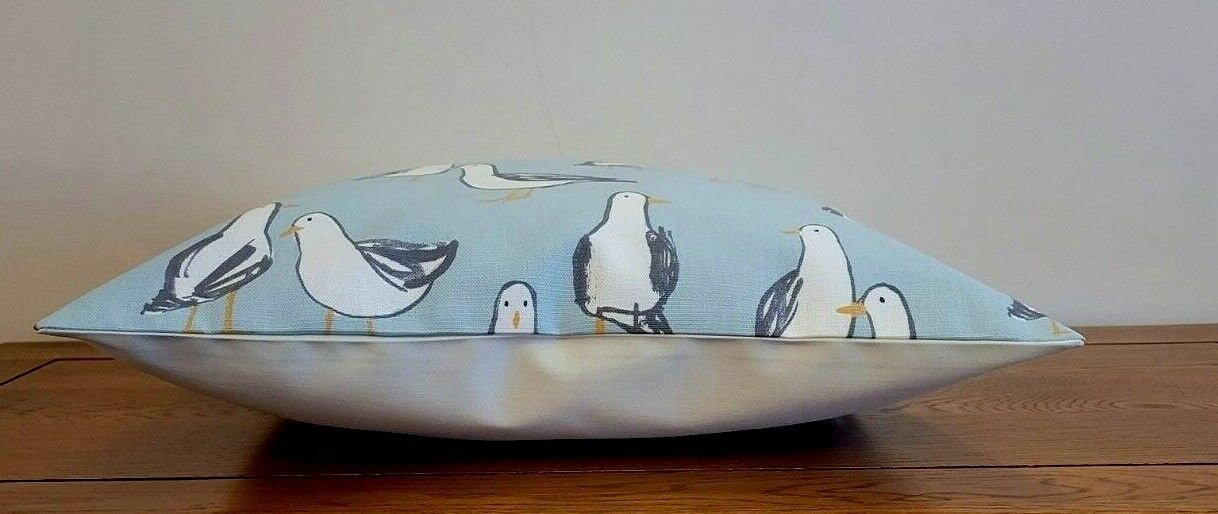 Decorative Cushion Pillow Cover Duckegg Blue Seagull Laridae ,Nautical Marine Seaside Design 10" 12 " 14" 16" 17" 18" 20" 22" 24" 26" - CushionCoverAndDecor