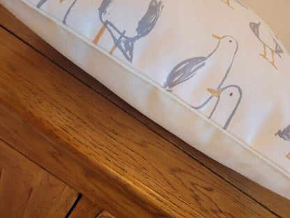 Decorative Cushion Pillow Cover Seagull Laridae Natural White ,Nautical Marine Seaside Design 10" 12 " 14" 16" 17" 18" 20" 22" 24" 26" - CushionCoverAndDecor