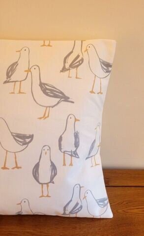 Decorative Cushion Pillow Cover Seagull Laridae Natural White ,Nautical Marine Seaside Design 10" 12 " 14" 16" 17" 18" 20" 22" 24" 26" - CushionCoverAndDecor