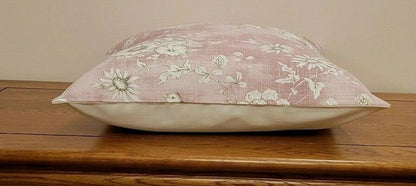 Decorative Pillow Cushion Cover iLiv Finch Toile Rose Pink Bird Design 10" 12 " 14" 16" 17" 18" 20" 22" 24" 26" Handmade 100% Cotton - CushionCoverAndDecor
