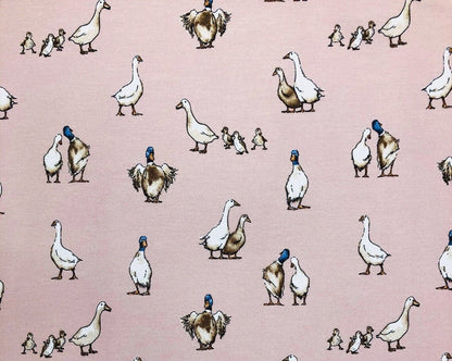 Easter Tablecloth , Napkins Shabby Ducks Design , Cotton Rich Linen Look Fabric , Tablecloth UK - CushionCoverAndDecor