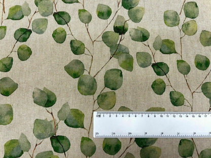 Eucalyptus Table Runner , Linen Look Table Runner , Green Leaves Table Runner 36" 48" 54" 60" 64" 72" 84" 96" 104" - CushionCoverAndDecor