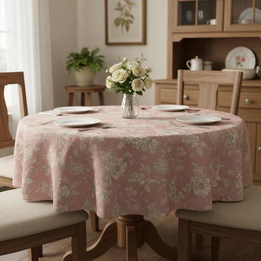 Aquitaine Rose Pink Tablecloth