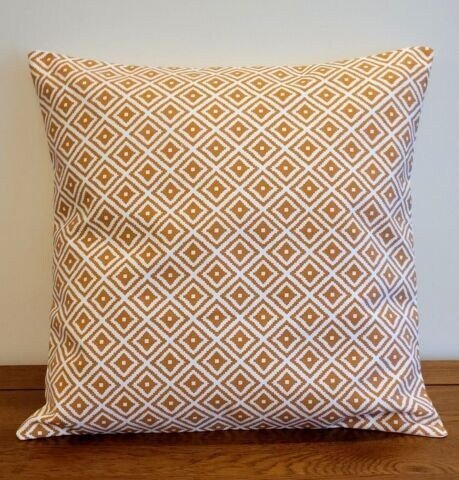 Geometric Cushion Cover , Orange Pillow Cover , Orange Pillow Sham , Throw Pillow , Cushion Cover UK, Decorative Cushion 14" 16" 17" 18" - CushionCoverAndDecor