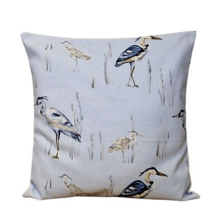 Herons Riviera Cushion Cover , Herons Cushion Cover , Blue Pillow Cover , Throw Pillow Cover , Cushion Covers UK , Decorative Cushion - CushionCoverAndDecor