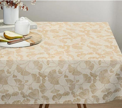 Ginkgo Flowers Natural Tablecloth Available In Many Sizes