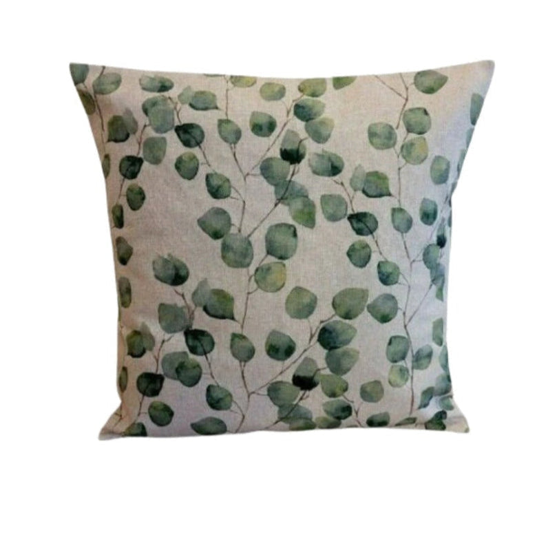 Eucalyptus Green Natural Cushion Cover