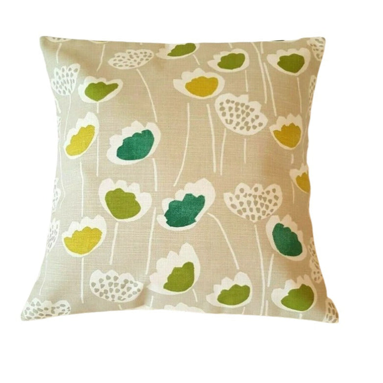Clara Cactus Floral Lime Green Cushion Cover