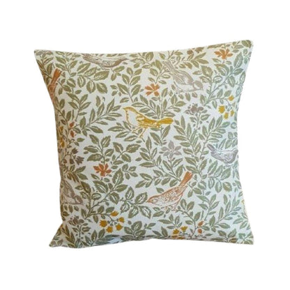 Bird Song Autumn Sage Green Cushion Cover