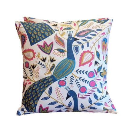 Fryetts Peacock Floral Cushion Cover