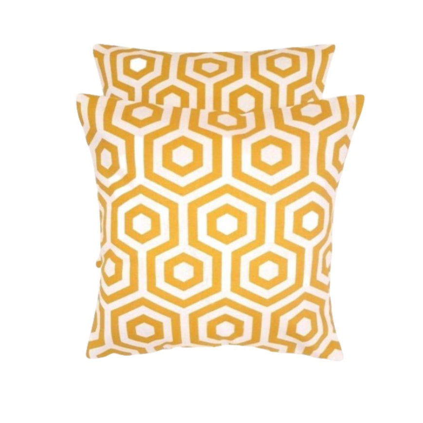 Hex Saffron Cushion Cover Prestigious Textiles