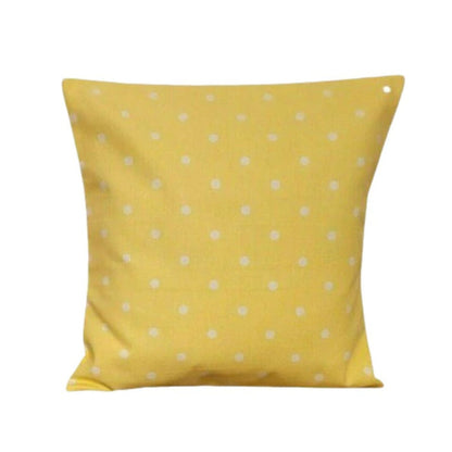 Polka Dot Spotty Yellow Cushion Cover