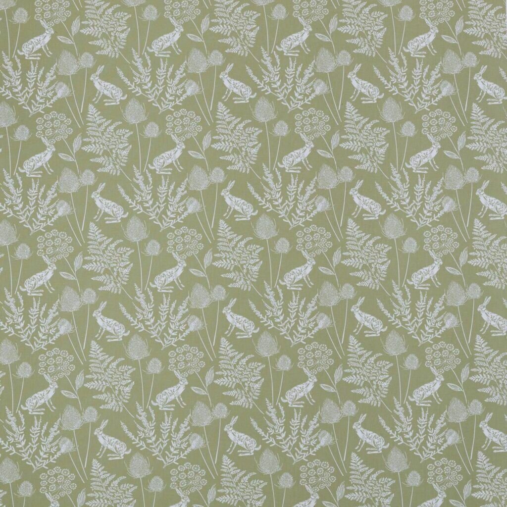 Kielder Hare Cushion Cover , Sage Green Pillow Cover 12" 14" 16" 17" 18" 20" 22" 24" 26" Ashley Wilde Cushion Cover , Cushion Cover UK - CushionCoverAndDecor