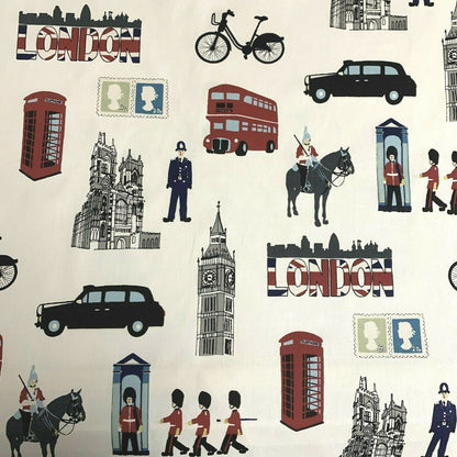 London Cushion Cover 10" 12" 14" 16" 17" 18" 20" 22" 24" 26" London The Capital , Bus Red Black Design Handmade 100% Cotton - CushionCoverAndDecor