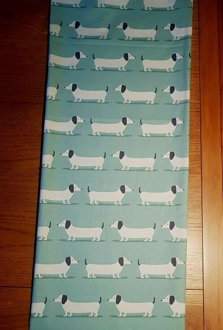 NEW Table Runner 48" 54" 64" Dachshund Sausage Dog Duck Egg Blue Design - CushionCoverAndDecor