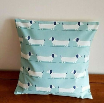 NEW Table Runner 48" 54" 64" Dachshund Sausage Dog Duck Egg Blue Design - CushionCoverAndDecor