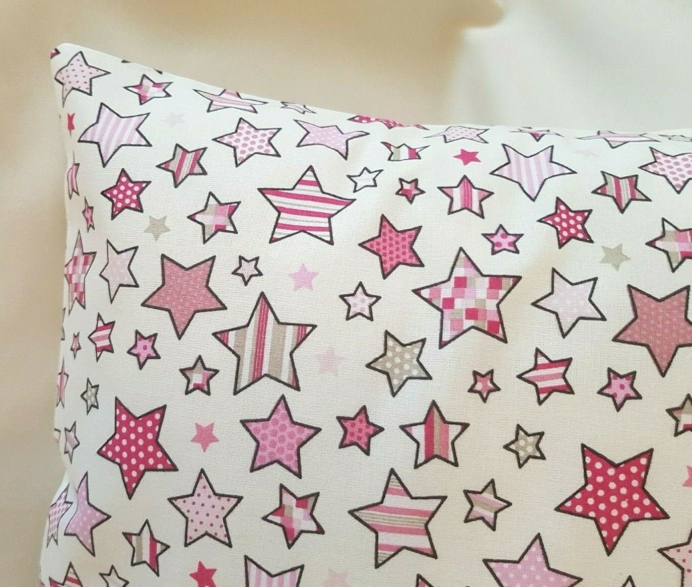 Pink Stars Children Cushion Cover - CushionCoverAndDecor