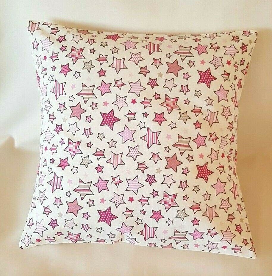 Pink Stars Children Cushion Cover - CushionCoverAndDecor