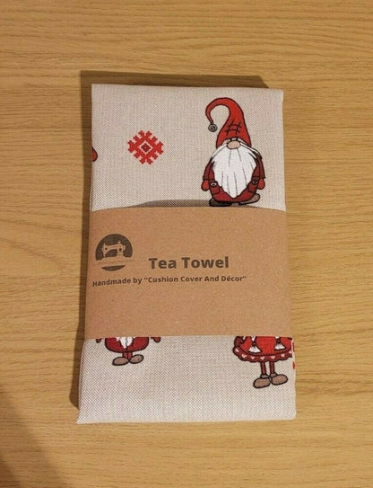 Red Berry Leaf Christmas Tea Towel - CushionCoverAndDecor