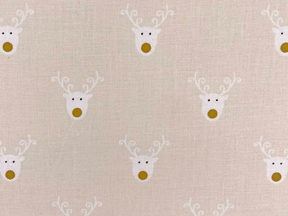 Reindeer Christmas Tablecloth , Reindeer Table Cover Red , Christmas Decor 100% Cotton Handmade - CushionCoverAndDecor