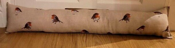 Robin Draught Excluder , Christmas Robin Door Draught Excluder , Long Draft Excluder , Window Draft Wind Stopper , - CushionCoverAndDecor