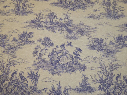 Toile de Jouy Vintage French Blue Tablecloth