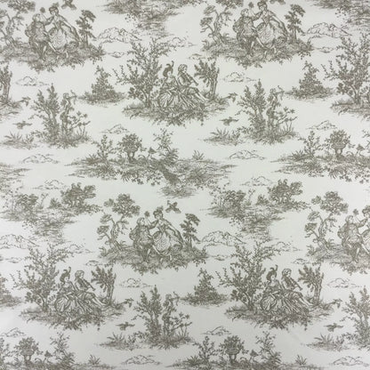 Toile de Jouy Vintage French Grey Tablecloth