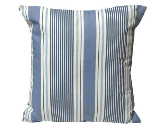 Sail Stripe Cushion Cover , Stripe Navy Blue Pillow Cover , Nautical Striped Marine Blue Cushion 10" 12" 14" 16" 17" 18" 20" 22" 24" 26" - CushionCoverAndDecor
