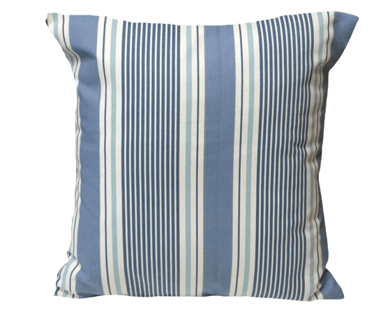 Sail Stripe Cushion Cover , Stripe Navy Blue Pillow Cover , Nautical Striped Marine Blue Cushion 10" 12" 14" 16" 17" 18" 20" 22" 24" 26" - CushionCoverAndDecor