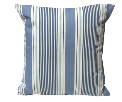 Sail Stripe Cushion Cover , Stripe Navy Blue Pillow Cover , Nautical Striped Marine Blue Cushion 10" 12" 14" 16" 17" 18" 20" 22" 24" 26" - CushionCoverAndDecor