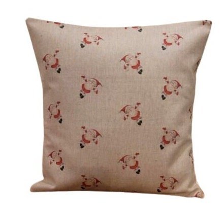 Santa Christmas Cushion Cover , Santa Pillow cover , Pillow Sham , Cushion Cover UK 10" 12" 14" 16" 17" 18" 20" 22" 24" 26" - CushionCoverAndDecor