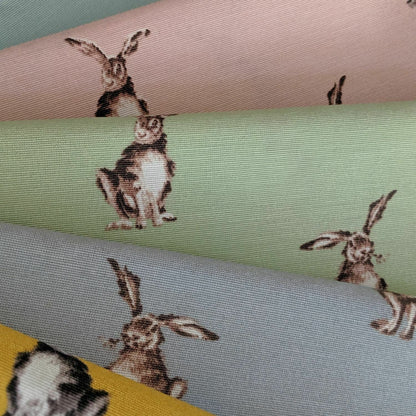 Shabby Hares Tablecloth , Shabby Hares Napkins , Easter Tablecloth ,Cotton Rich Linen Look Fabric , Tablecloth UK - CushionCoverAndDecor