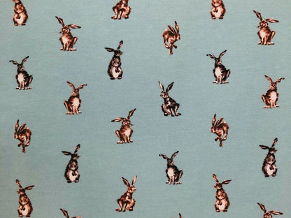 Shabby Hares Tablecloth , Shabby Hares Napkins , Easter Tablecloth ,Cotton Rich Linen Look Fabric , Tablecloth UK - CushionCoverAndDecor