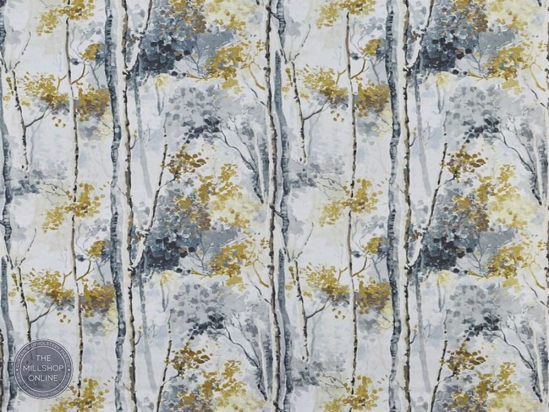 Silver Birch Trees Shadow Cushion Cover , Pillow Cover Grey Yellow Design 10" 12" 14" 16" 17" 18" 20" 22" 24" 26" Fryetts Handmade 100% Cotton - CushionCoverAndDecor