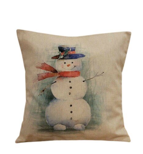 Snowman Christmas Cushion Cover - CushionCoverAndDecor