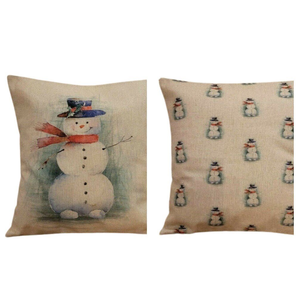 Snowman Christmas Cushion Cover - CushionCoverAndDecor