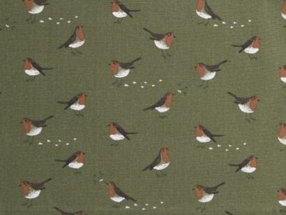 Sophie Allport Robin Green Cushion Cover , Christmas Pillow Cover 10" 12" 14" 16" 17" 18" 20" 22" 24" 26" 100% Cotton - CushionCoverAndDecor