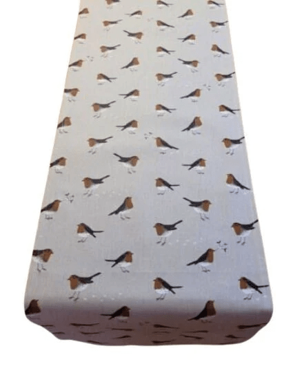 Sophie Allport Robin Neutral Christmas Table Runner - CushionCoverAndDecor