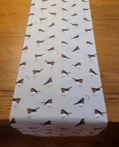 Sophie Allport Robin Neutral Christmas Table Runner - CushionCoverAndDecor