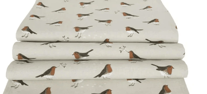 Sophie Allport Robin Neutral Christmas Table Runner - CushionCoverAndDecor