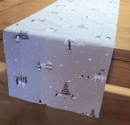 Sophie Allport Snow Season Christmas Table Runner - CushionCoverAndDecor