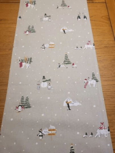 Sophie Allport Snow Season Christmas Table Runner - CushionCoverAndDecor