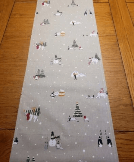 Sophie Allport Snow Season Christmas Table Runner - CushionCoverAndDecor