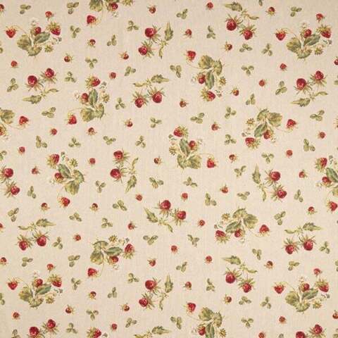 Strawberries Berries Natural Tablecloth Available In Many Sizes - CushionCoverAndDecor